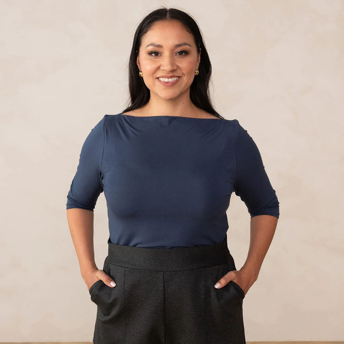 EFFORTLESS Boat Neck Top